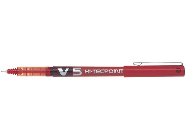 Bläckkulpenna PILOT Hi-Tec V5 0,5 röd 12st