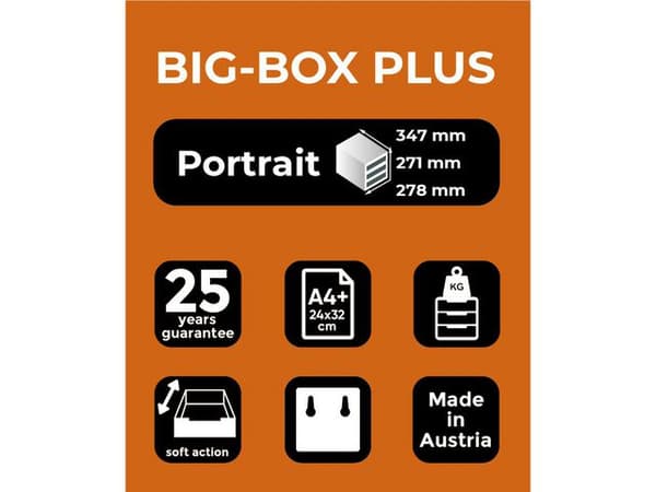 Blankettbox EXACOMPTA BIGBOX 5 lådor grå