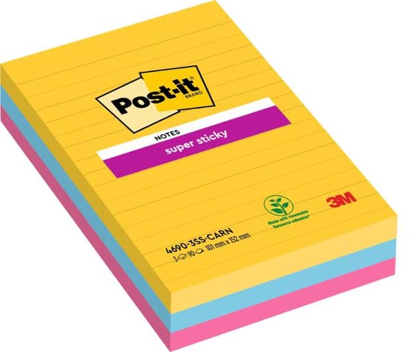 Notes POST-IT SS 101x152mm Carnival 3/fp