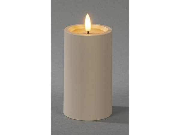Blockljus KONSTSMIDE LEDtimer beige 12cm