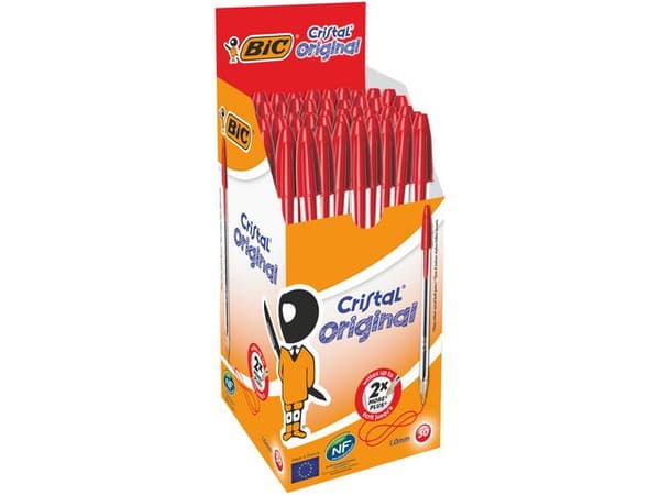Kulpenna BIC Cristal 1,0 röd 50st
