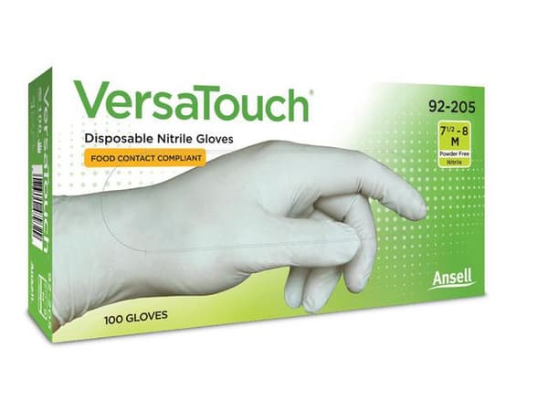 Nitrilhandske 92-205 vit 8 100/fp