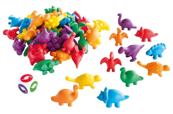 Räkna sortera Dinosaurier 60 st