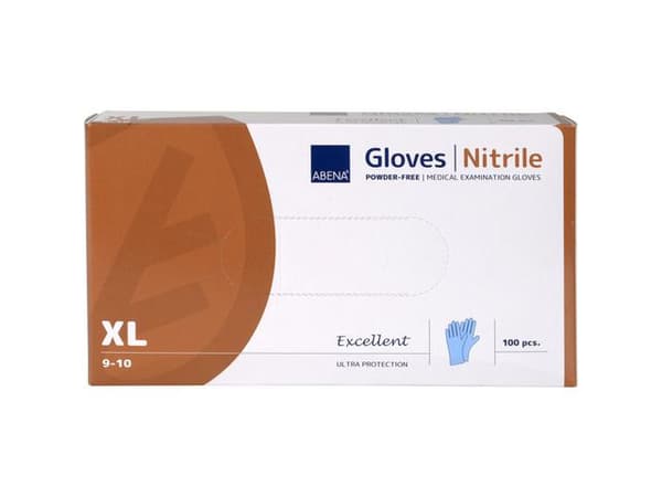 Nitrilhandske AQL 1,0 puderfri XL 100/fp
