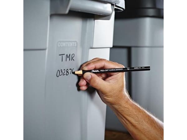 Märkpenna vax SHARPIE China vit 12st