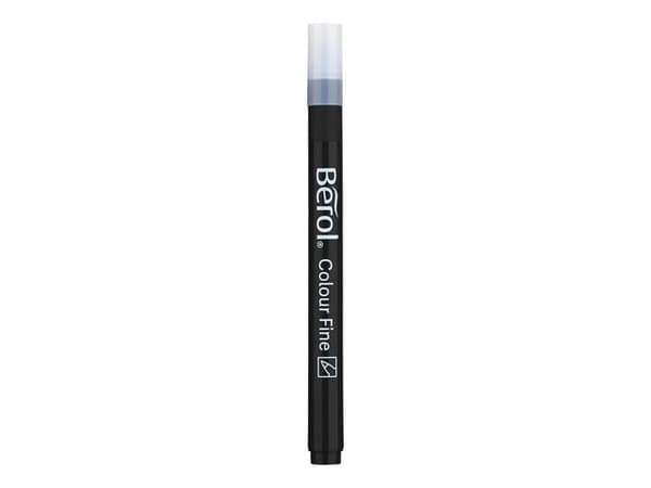 Fiberpenna BEROL Fine svart 12/fp