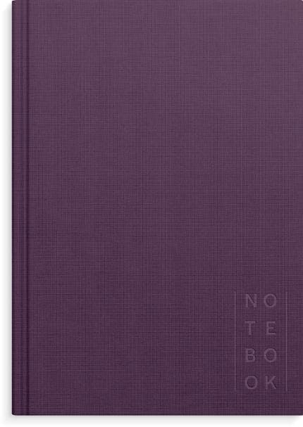 Ant.bok BURDE A5 textil linjerad lila