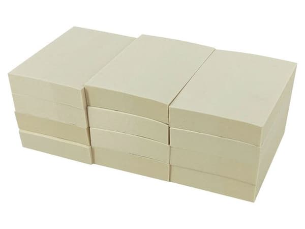 Notes LYRECO recycled 50x40mm gul 12/fp