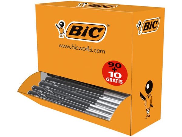 Kulpenna BIC Clic M10 1,0 svart 100/fp