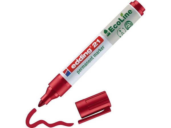 Märkpenna EDDING Ecoline 21 röd 10st