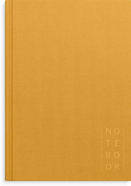 Ant.bok BURDE A5 textil linj senapsgul