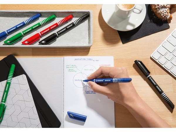 Fineliner STABILO Sensor 0,3mm blå 10st