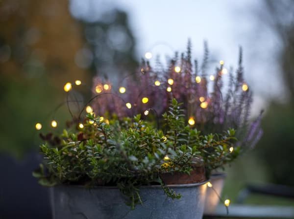 Ljusslinga Dew Drop LED 4m svart