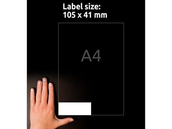 Etikett AVERY 105x41mm 1400/fp
