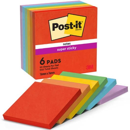 Notes POST-IT SS Playful 76x76 6/fp