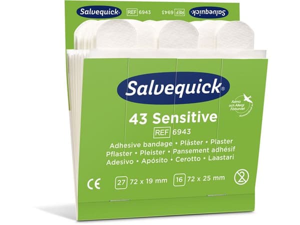 Plåster SALVEQUICK refill nonwoven 43/fp 6st