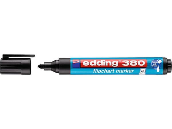 Blädderblockspenna EDDING 380 svart 10st