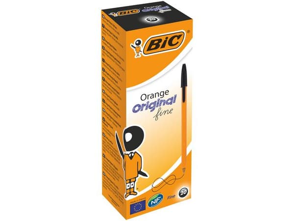 Kulpenna BIC Orange 0,8 svart 20st