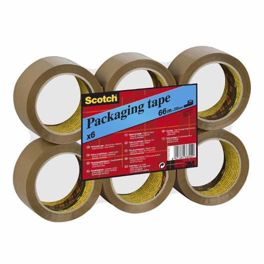 Packtejp SCOTCH 371 PP 38mmx66m brun 6st