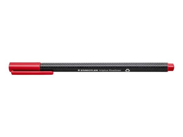 Fineliner STAEDTLER triplus röd 10st