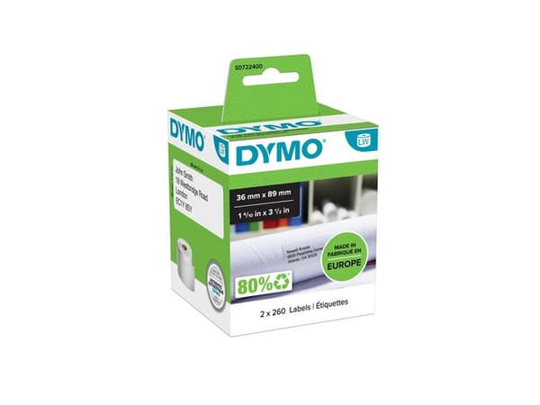 Etikett DYMO LW 36x89mm 2rl/fp