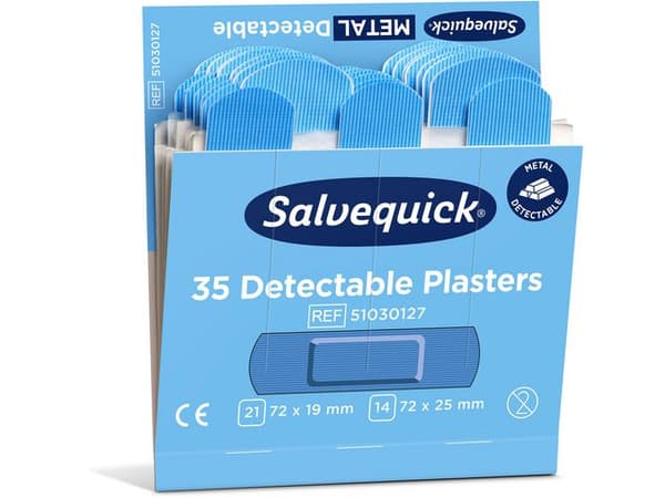Plåster Detectable refill blå 35/fp 6st