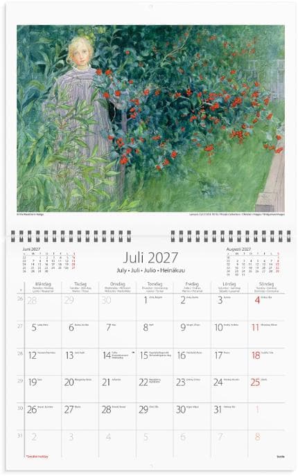 Väggkalender Carl Larsson 2027