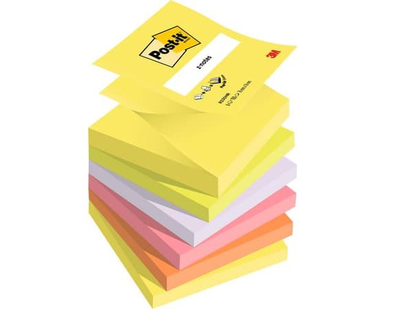 Notes POST-IT Z-block 76x76mm rainbow 6st