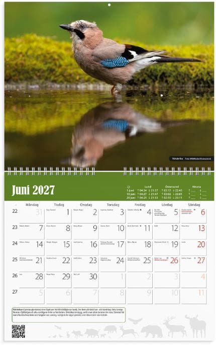 Väggkalender Jaktkalender 2027