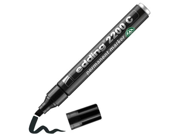 Märkpenna EDDING 2200C svart 10st