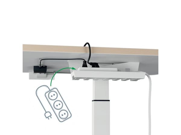 Bord LEITZ electrisk höj-sänk vit