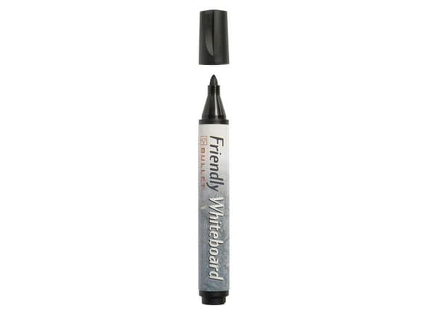 Whiteboardpenna FRIENDLY rund svart 10st