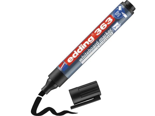 Whiteboardpenna EDDING 363 svart 10st