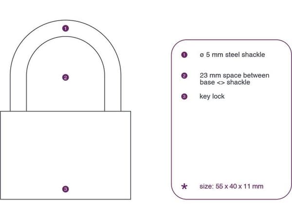 Hänglås PAVO Padlock Light 40mm