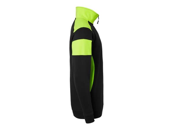 Sweatshirt halfzip 222 sv/fluor. gul 4XL