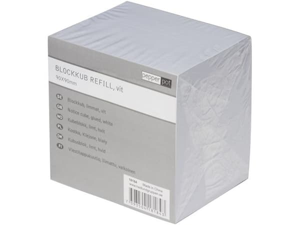 Blockkub Pepperpot 90x90 850ark vit