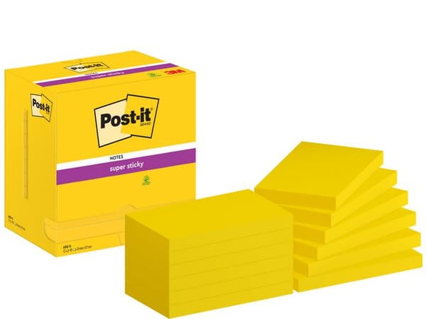 Notes POST-IT SS 76x127mm neongul 12st