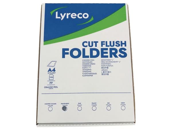 Aktmapp LYRECO A4 0,11 transparen 100/fp
