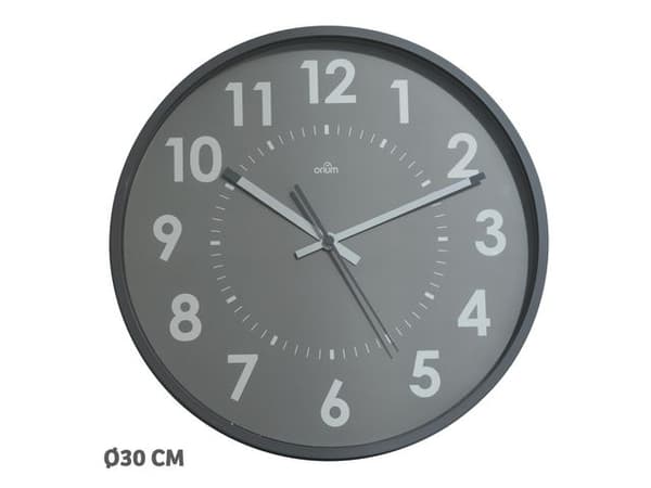 Väggur CEP Silent Ø30cm grå
