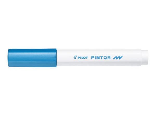 Märkpenna PILOT Pintor F metallic blå 6st