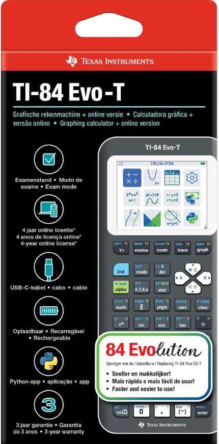 Teknisk räknare TEXAS TI-84 Plus CE-T