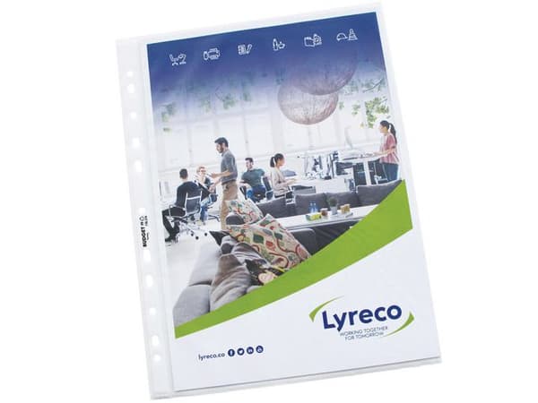 Plastficka LYRECO A4 0,055 präg 100/fp