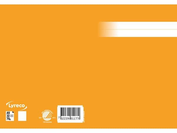 Skrivhäfte A5 olinjerat orange 25st