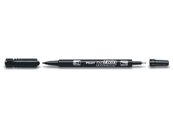 Märkpenna PILOT BG Twin Marker Svart 10st