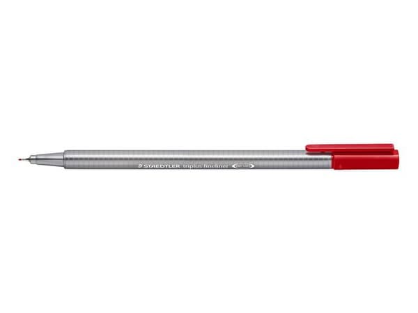 Fineliner STAEDTLER triplus röd 10st