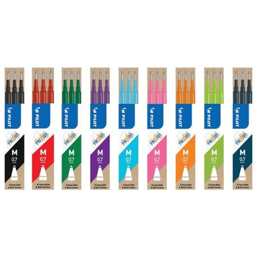 Refill PILOT Frixion 0,7mm svart 3/fp