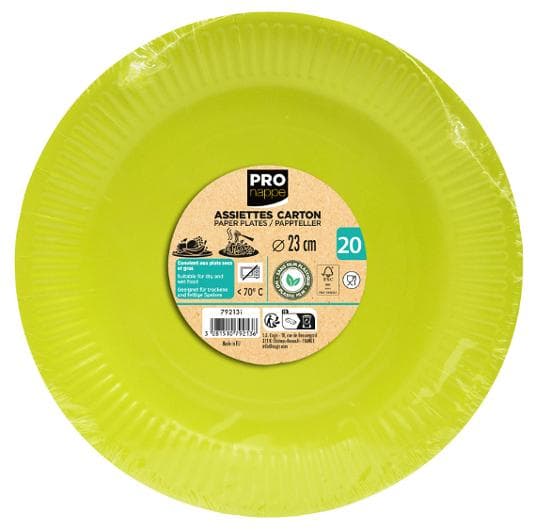 Tallrik PRONAPPE papper 23cm kiwi 20/fp