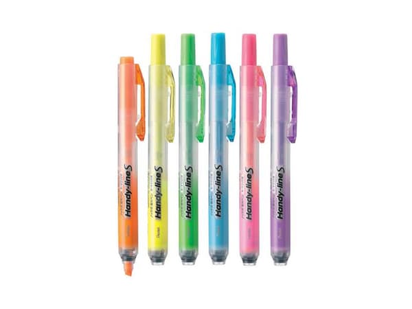 Överstrykningspenna PENTEL Clicker rosa 12st