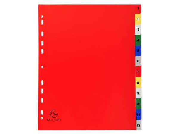Plastregister EXACOMPTA PP A4+ 1-12 f.f
