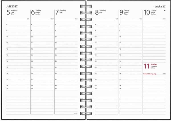 Kalender Weekly A6 Eco Line 2027